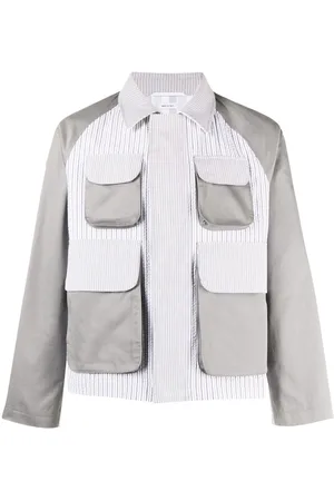 Thom Browne Seersucker cotton striped jacket