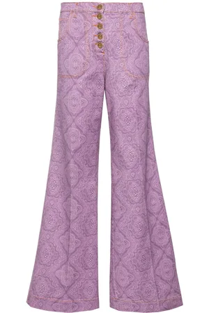 Etro Geometric-print flared trousers