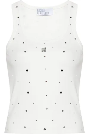 GIUSEPPE DI MORABITO Crystal-embellished tank top