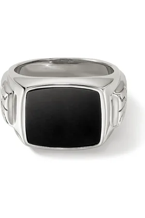 John Hardy Sterling black onyx signet ring