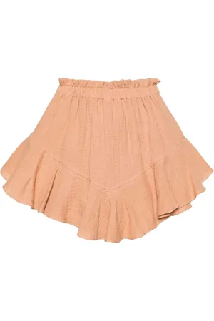 PNK Overlapping-panel cotton mini shorts