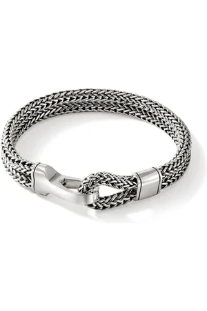 John Hardy Sterling wheat-chain hook bracelet