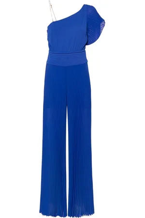 Patrizia Pepe Plissé crepe wide jumpsuit