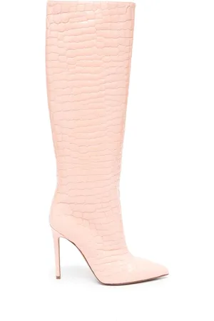 PARIS TEXAS 120mm crocodile-embossed leather boots