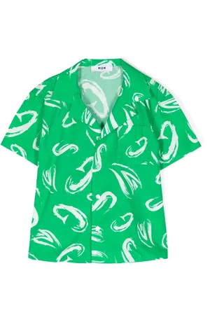 Msgm Logo-print poplin shirt