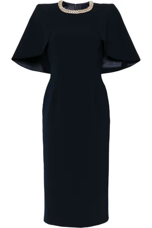Jenny Packham Flirtini crystal-embellished midi dress