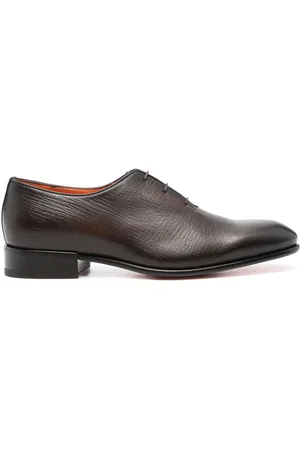 santoni Textured leather oxford shoes