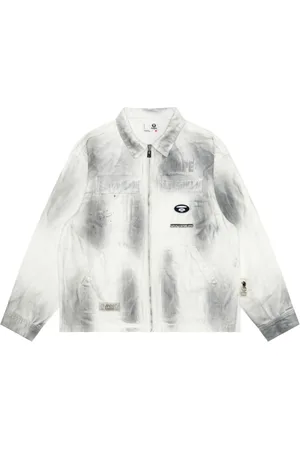 A Bathing Ape Logo-appliqué denim jacket