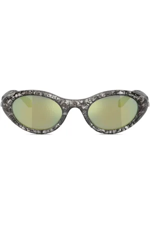 Diesel Logo-plaque oval-frame sunglasses