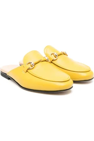 GALLUCCI Buckle-detail leather slippers
