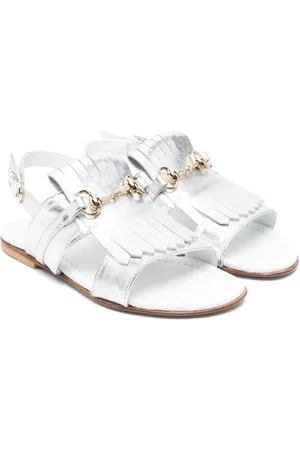 MONTELPARE TRADITION Fringed leather sandals