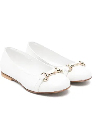 MONTELPARE TRADITION Horsebit-detail leather ballerina shoes