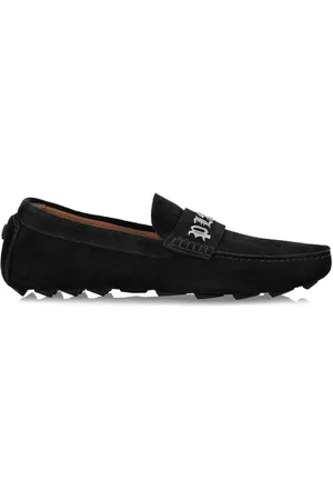 Philipp Plein Logo-plaque suede loafers
