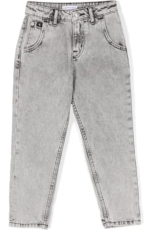 Calvin Klein Logo-embossed mid-rise jeans