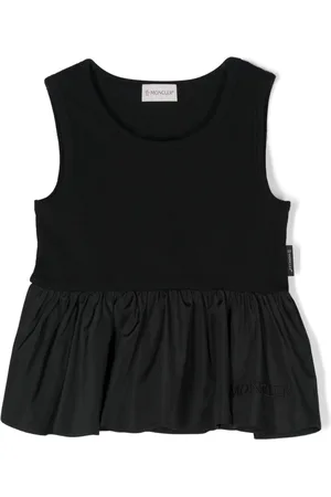 Moncler Logo-embroidered peplum top