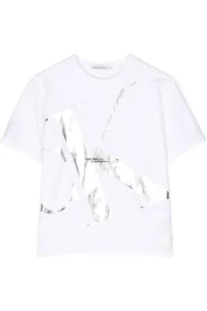 Calvin Klein Metallic-logo jersey T-shirt