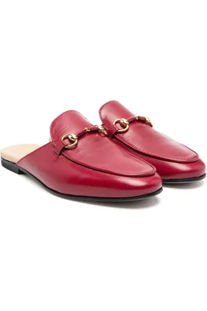 GALLUCCI Horsebit-detail leather slippers