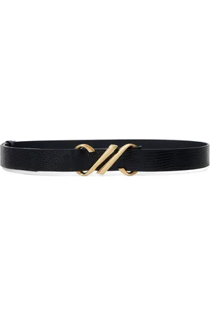 Proenza Schouler Monogram-plaque embossed-leather belt