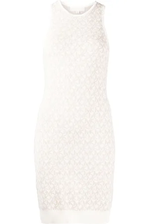 Michael Kors Logo jacquard knitted mini dress