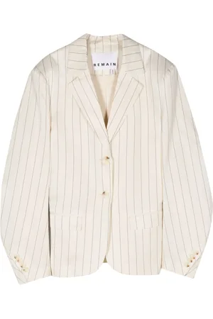 REMAIN Drapy pinstriped single-breasted blazer