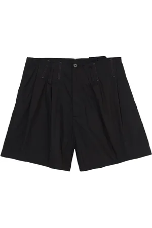 B+AB Pleated cotton-blend shorts