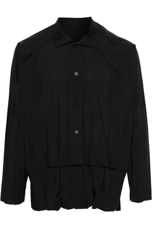 Issey Miyake Layered plissé shirt