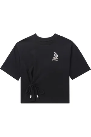Musium Div. Lace-up cotton T-shirt