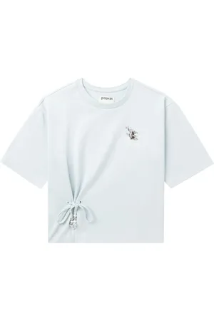Musium Div. Lace-up cotton T-shirt