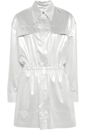 Pinko Metallic-finish shirt dress
