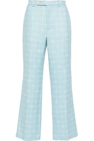 Casablanca Logo-windowpane straight trousers