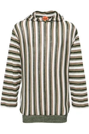 Vitelli Striped linen-blend hoodie