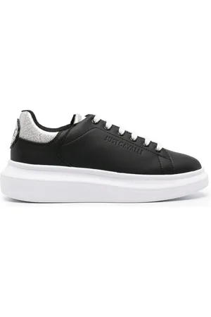 Roberto Cavalli Glitter lace-up sneakers