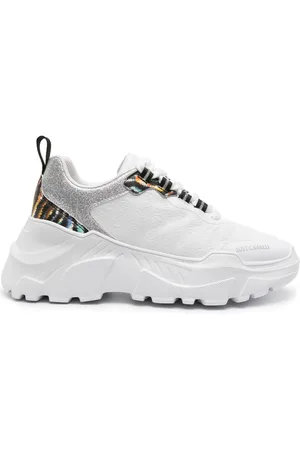 Roberto Cavalli Monogram panelled chunky sneakers