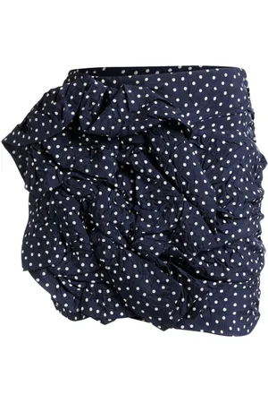 Bally Polka-dot ruched mini skirt