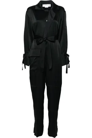 Victoria Beckham Spread-collar crepe jumpsuit