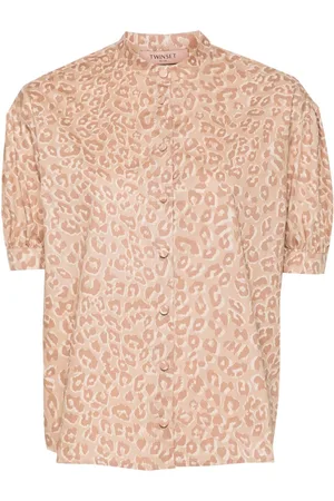 Twin-Set Animal-print cotton shirt