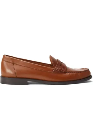 Ralph Lauren Penny-slot leather loafers
