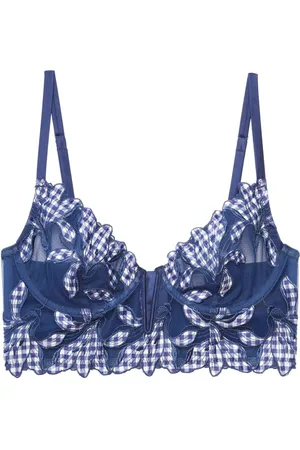 FLEUR DU MAL Lily embroidered longline demi bra