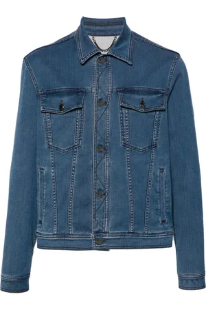 CANALI Classic-collar denim jacket