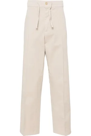 CANALI Drawstring-waist straight-leg trousers
