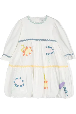 Stella McCartney Floral-embroidery linen cotton dress