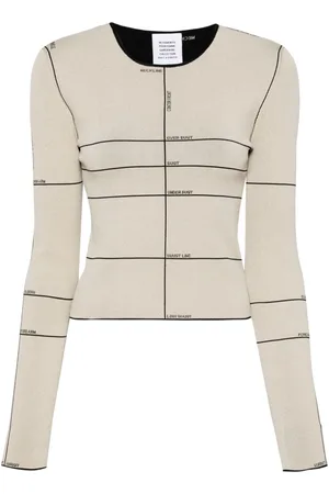 Vetements Intarsia-knit long-sleeved top