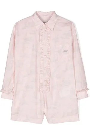 PHILOSOPHY DI LORENZO SERAFINI Toile de Jouy-print poplin playsuit