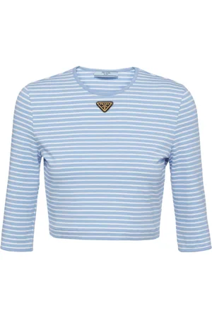Prada Striped cropped T-shirt
