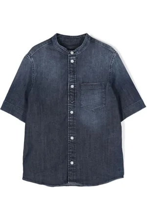 Dondup Band-collar denim shirt