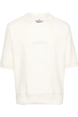 Stone Island Logo-embroidered short-sleeve jumper