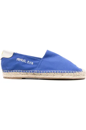 Manuel Ritz Logo-embroidered canvas espadrilles