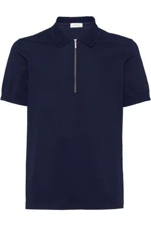 Salvatore Ferragamo Half-zip cotton polo shirt