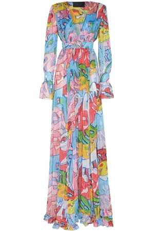 Philipp Plein Bombing Graffiti-print maxi dress