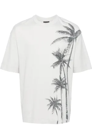 Emporio Armani Palm tree-print cotton T-shirt